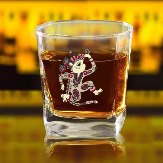 Aztec Monkey Square Whiskey Glasses