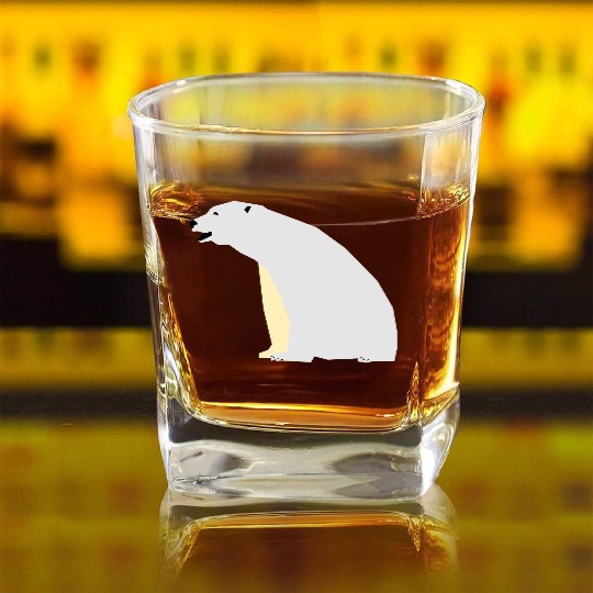 Polar bear Square Whiskey Glasses