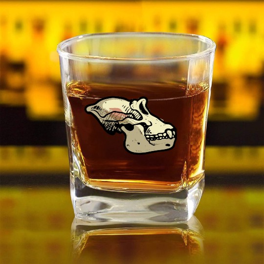 ape skull Square Whiskey Glasses