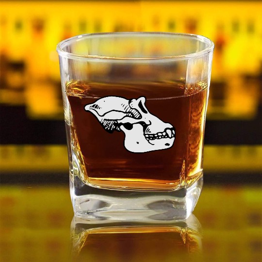ape skull Square Whiskey Glasses