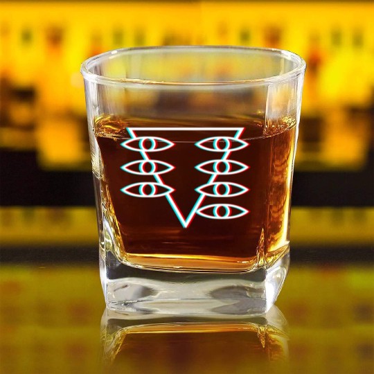 Evangelion Lilith eyesEvangelion Lilith eyes 3d Square Whiskey Glasses