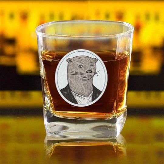 mr weasel Square Whiskey Glasses