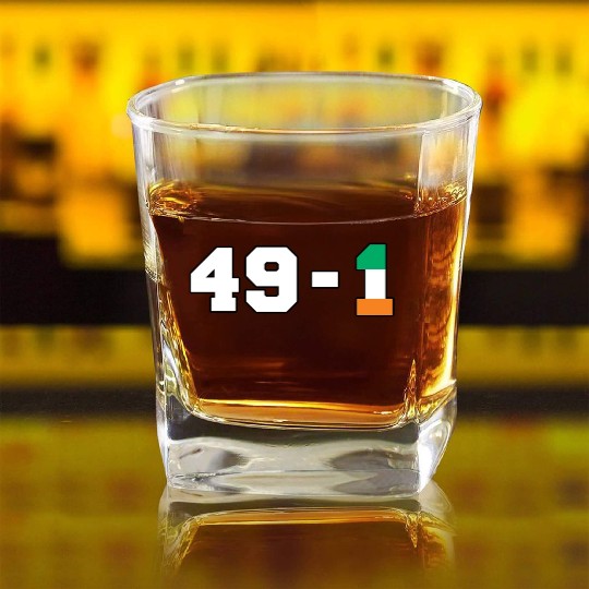 49-1, Conor McGregor vs Floyd Mayweather Square Whiskey Glasses