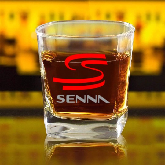 ayrton senna Square Whiskey Glasses