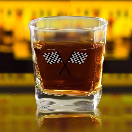 dragster racer automotive car automobil rennwagen5 Square Whiskey Glasses