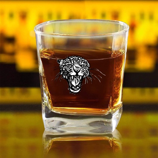 Cheetah Square Whiskey Glasses