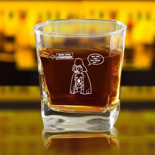Eddie Izzard Death Star Canteen Square Whiskey Glasses