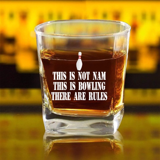 The Big Lebowski Quote Square Whiskey Glasses