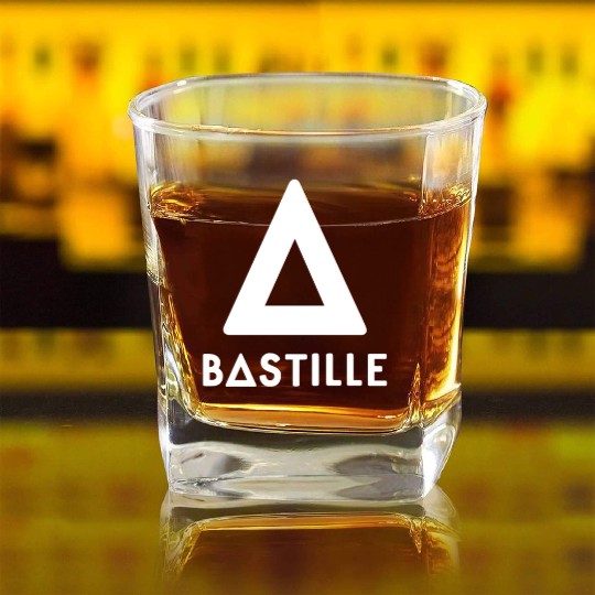 Bastille Rock Band Triangle Logo Square Whiskey Glasses