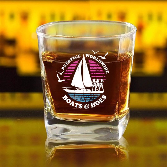 Boats N Hoes Step Brothers Huff Doback Anchor Square Whiskey Glasses