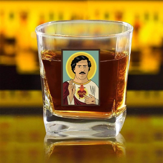 Pablo Escobar Jesus Square Whiskey Glasses