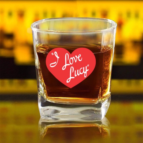 I Love Lucy Square Whiskey Glasses