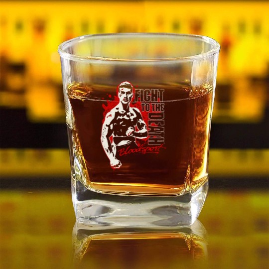Bloodsport - Fight to the death freaking Square Whiskey Glasses