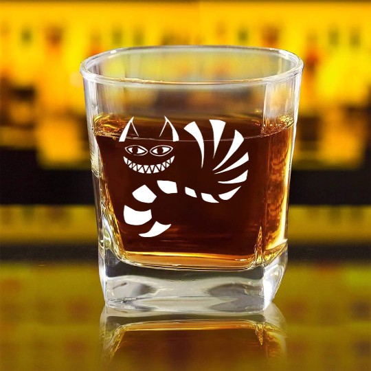 Alice In Wonderland Cheshire Cat Girls Square Whiskey Glasses Disn