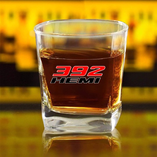 HEMI Hellcat Street Racing Technology Motor Engi Square Whiskey Glasses