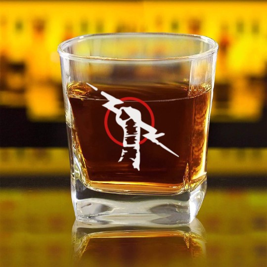 Cm Punk Lighting Rod Square Whiskey Glasses