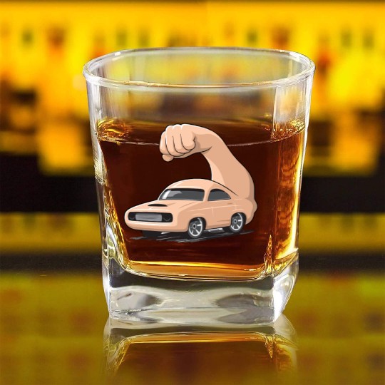 Muscle Car Square Whiskey Glasses