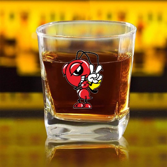 Marc Marquez Ant Logo Square Whiskey Glasses