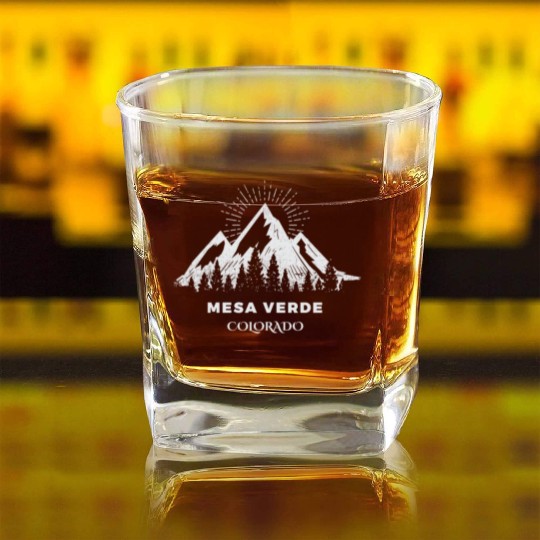 Mesa Verde National Park Square Whiskey Glasses