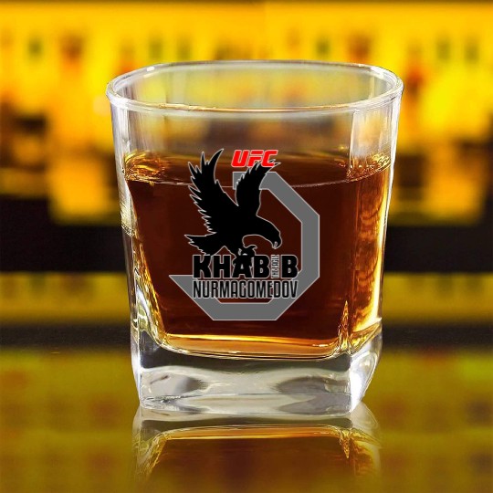 Khabib Nurmagomedov - The Eagle Square Whiskey Glasses