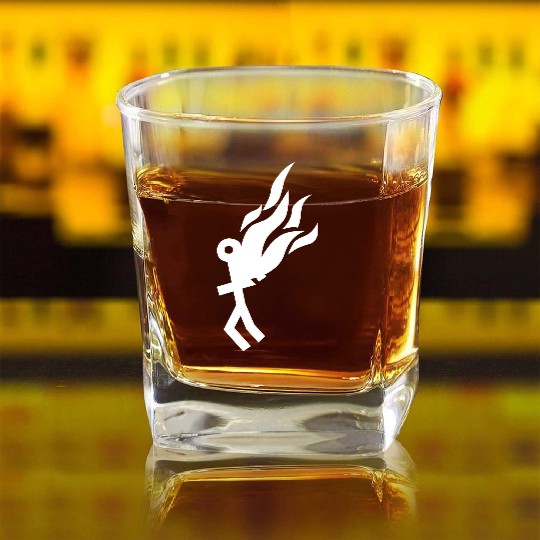Burning Man Square Whiskey Glasses