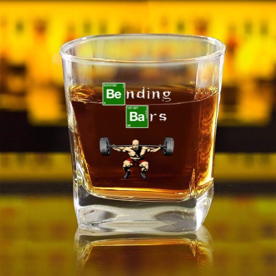 Bending Bars Walter White Gym Motivation Square Whiskey Glasses