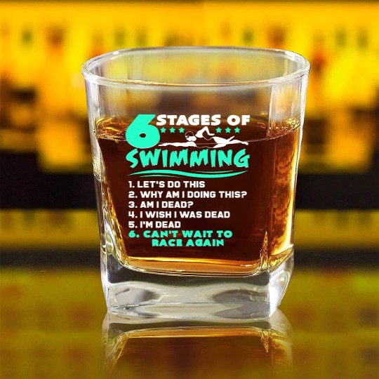 swim Square Whiskey Glasses