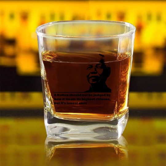 Nelson Mandela Square Whiskey Glasses