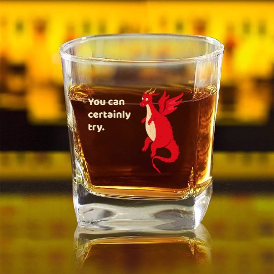 You Can Certainly Try Red Dragon Square Whiskey Glasses