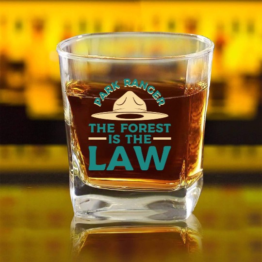 Park Ranger Law Gift Square Whiskey Glasses