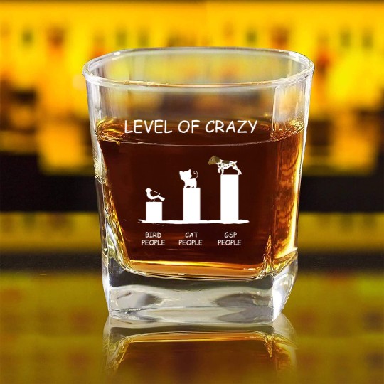 German Shorthair Pointer Gift GSP Funny Square Whiskey Glasses
