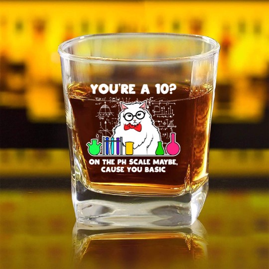 Chemistry Nerd Ph Square Whiskey Glasses