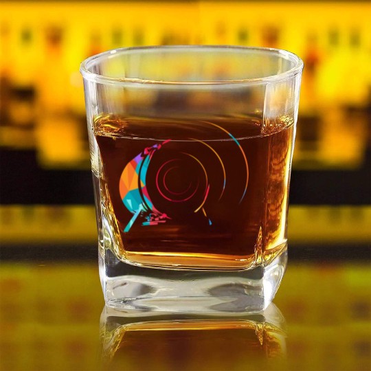 Drum n Bass Square Whiskey Glasses