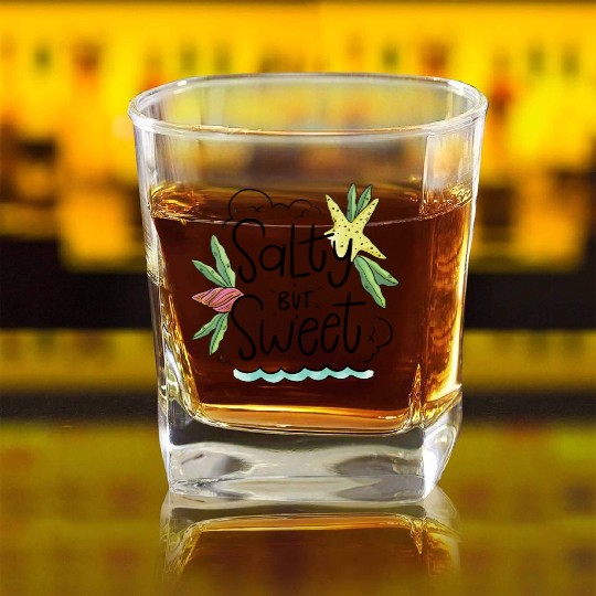 Salty but Sweet Square Whiskey Glasses