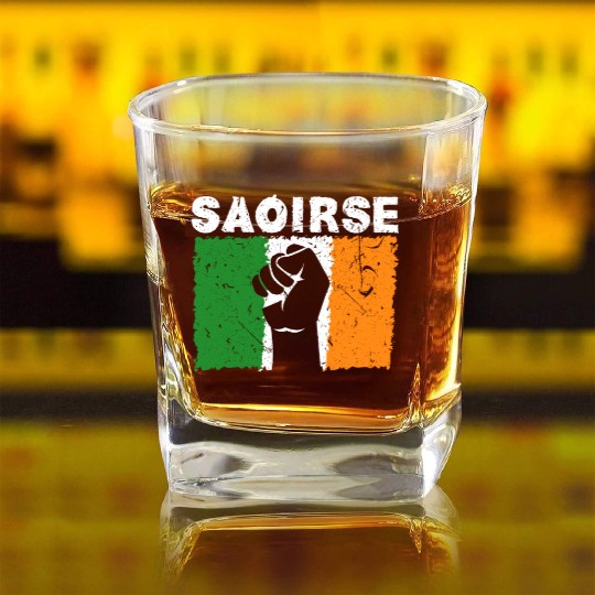 Saoirse Irish Republican Conservative Capitalist I Square Whiskey Glasses