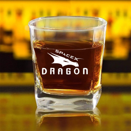 Spacex dragon Nasa Square Whiskey Glasses