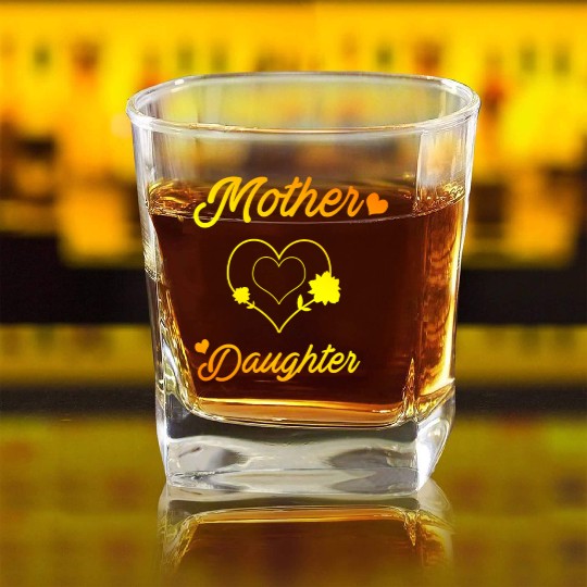 Mother and daughter mothers day love daughters mom Square Whiskey Glasses