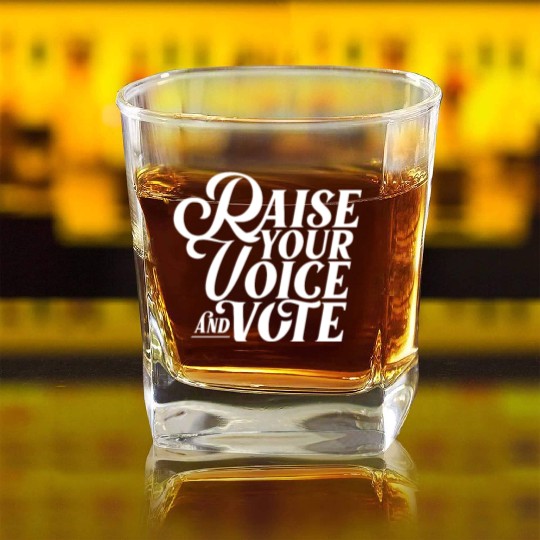 Election vote Voting Voter Campaign Square Whiskey Glasses