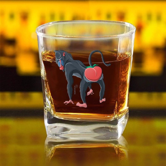 Le Baboon's Peach Square Whiskey Glasses