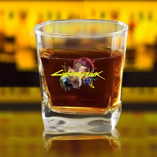 cyberpunk 2077 Square Whiskey Glasses