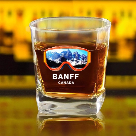 Banff National Park - Banff Canada Square Whiskey Glasses
