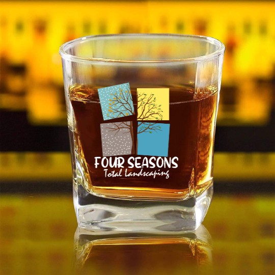 FOUR SEASONS TOTAL LANDSCAPING Square Whiskey Glasses