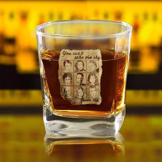 Firefly Burned Poster Square Whiskey Glasses