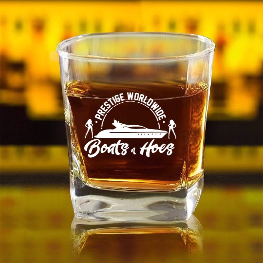 boats and hoes step brothers Square Whiskey Glasses