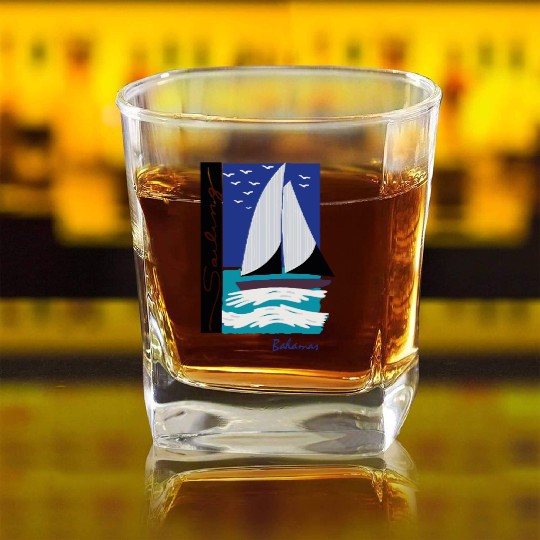 boats and hoes step brothers Square Whiskey Glasses
