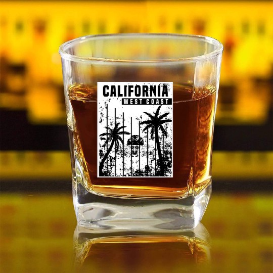 California West Coast Square Whiskey Glasses