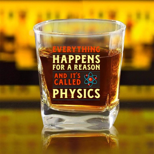 Physics Physicist Nerd Science Geek Scientist Gift Square Whiskey Glasses
