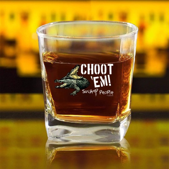 Swamp People Choot Em birthday christmas gift Square Whiskey Glasses