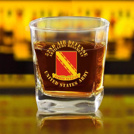 Army 52nd Air Defense Artillery Regiment US Army Square Whiskey Glasses