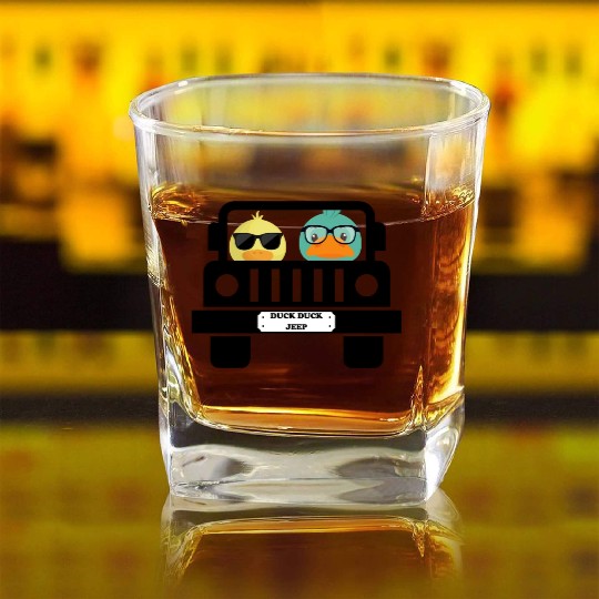 Duck Duck Jeep Square Whiskey Glasses